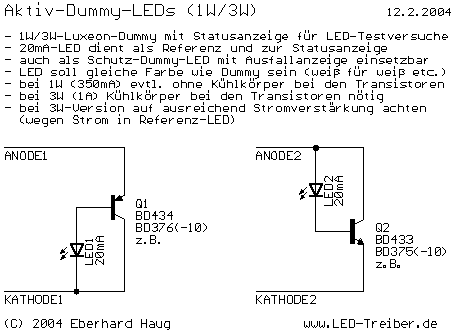 Aktiv-Dummy-LEDs