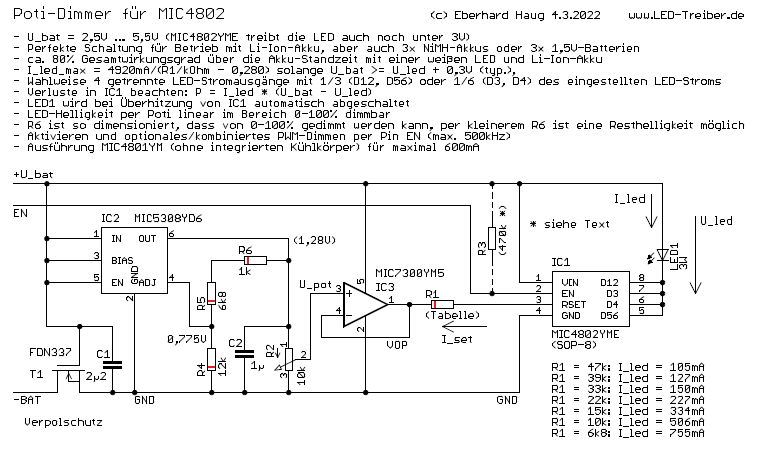 Poti-Dimmer für MIC4802